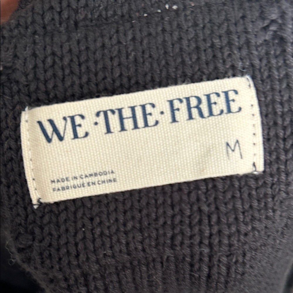 We The Free Free People Tommi Striped Sweater Vest Black White Purple M - Picture 2 of 13